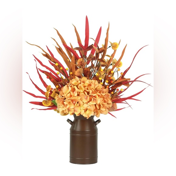 Other - Autumn Floral Arrangement in Brown Vase new with tags